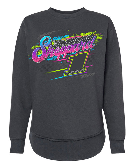 2025 - ROCKET1 X BSHEPP - "NEON" LADIES WEEKEND FLEECE CREWNECK