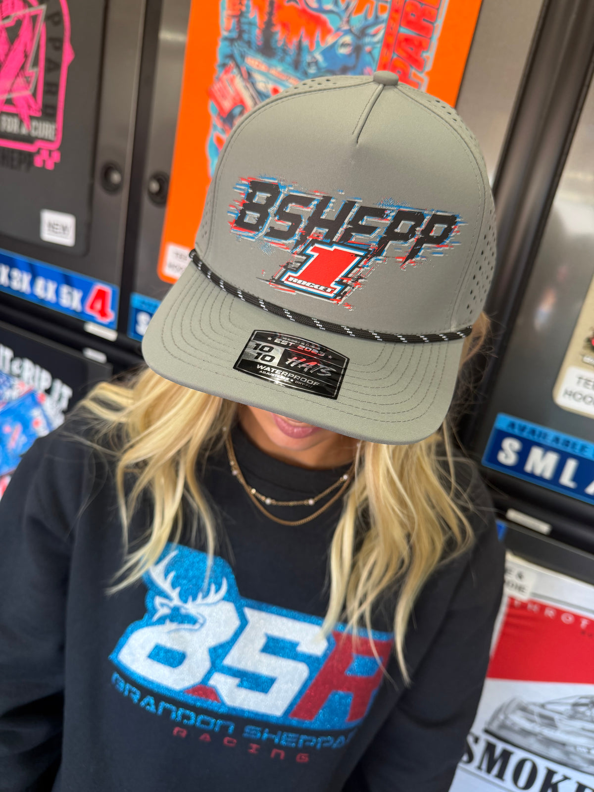 2026 - "BRANDON SHEPPARD x ROCKET1" BSHEPP GREY ROPE 1010 HAT