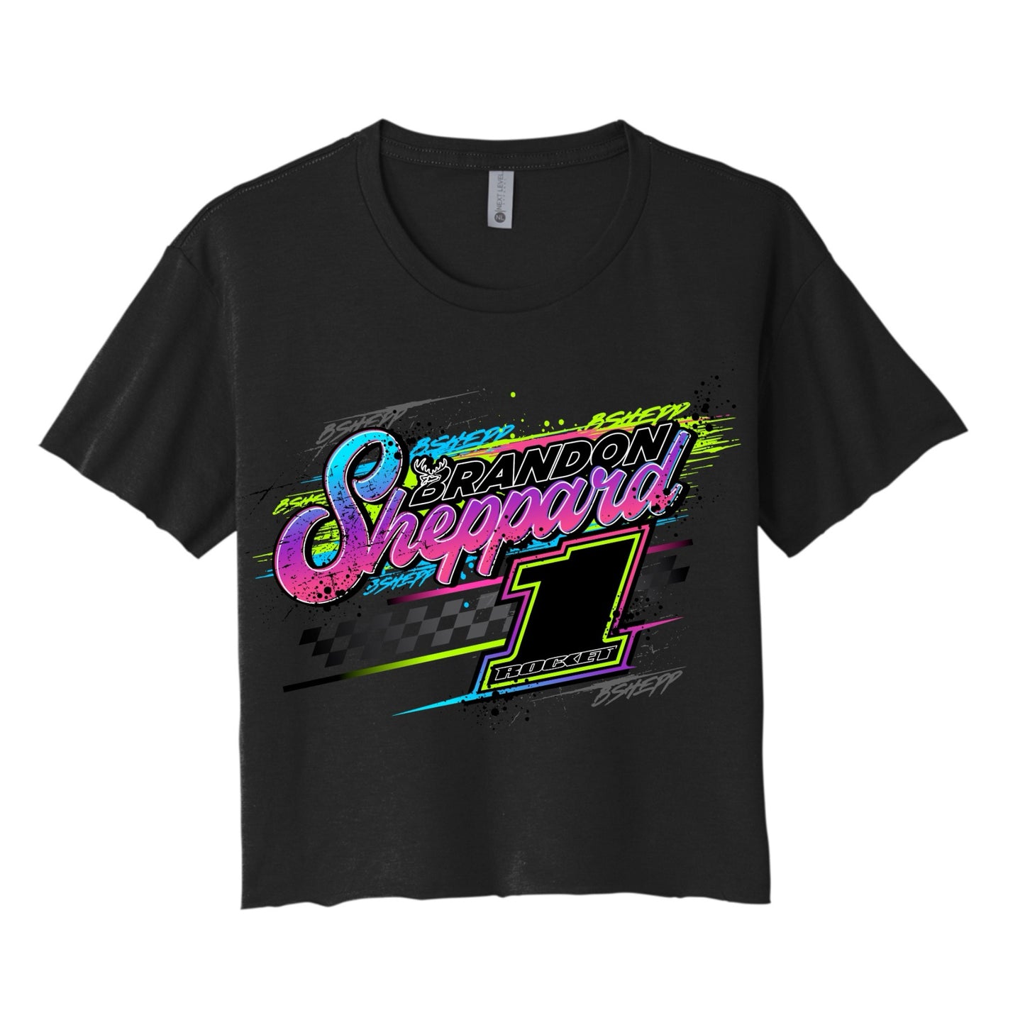 *PRE-ORDER* 2025 - ROCKET1 X BSHEPP - LADIES "NEON" CROP TEE