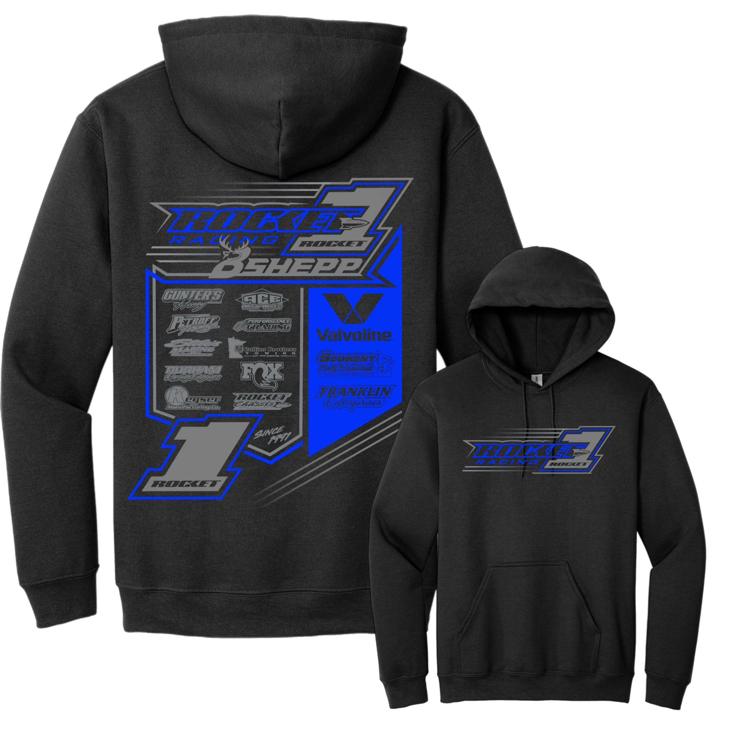 2025 - ROCKET1 x BSHEPP "CREW" HOODIE (SMALL & 5X)