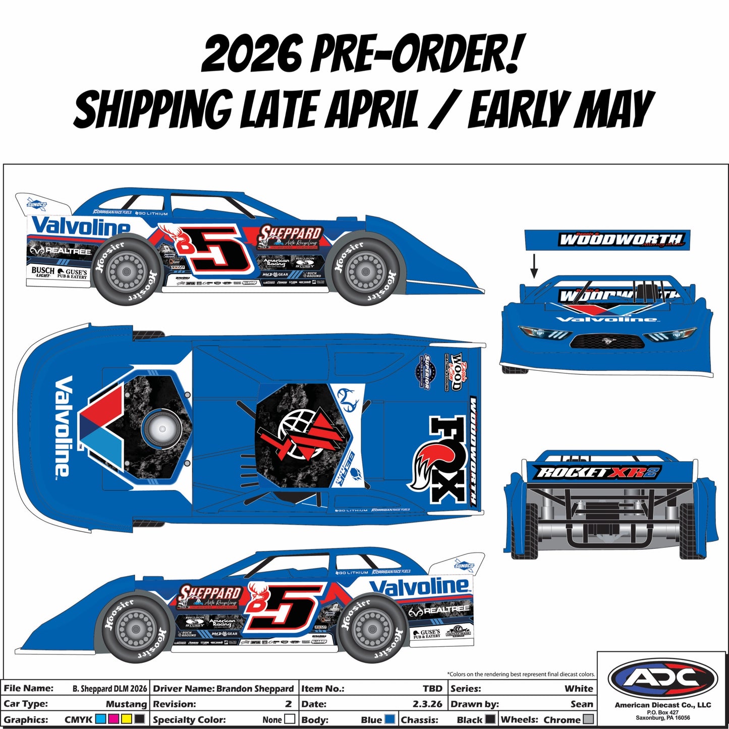 2026 *PRE-ORDER* "FAMILY OWNED B5" ADC DIECAST