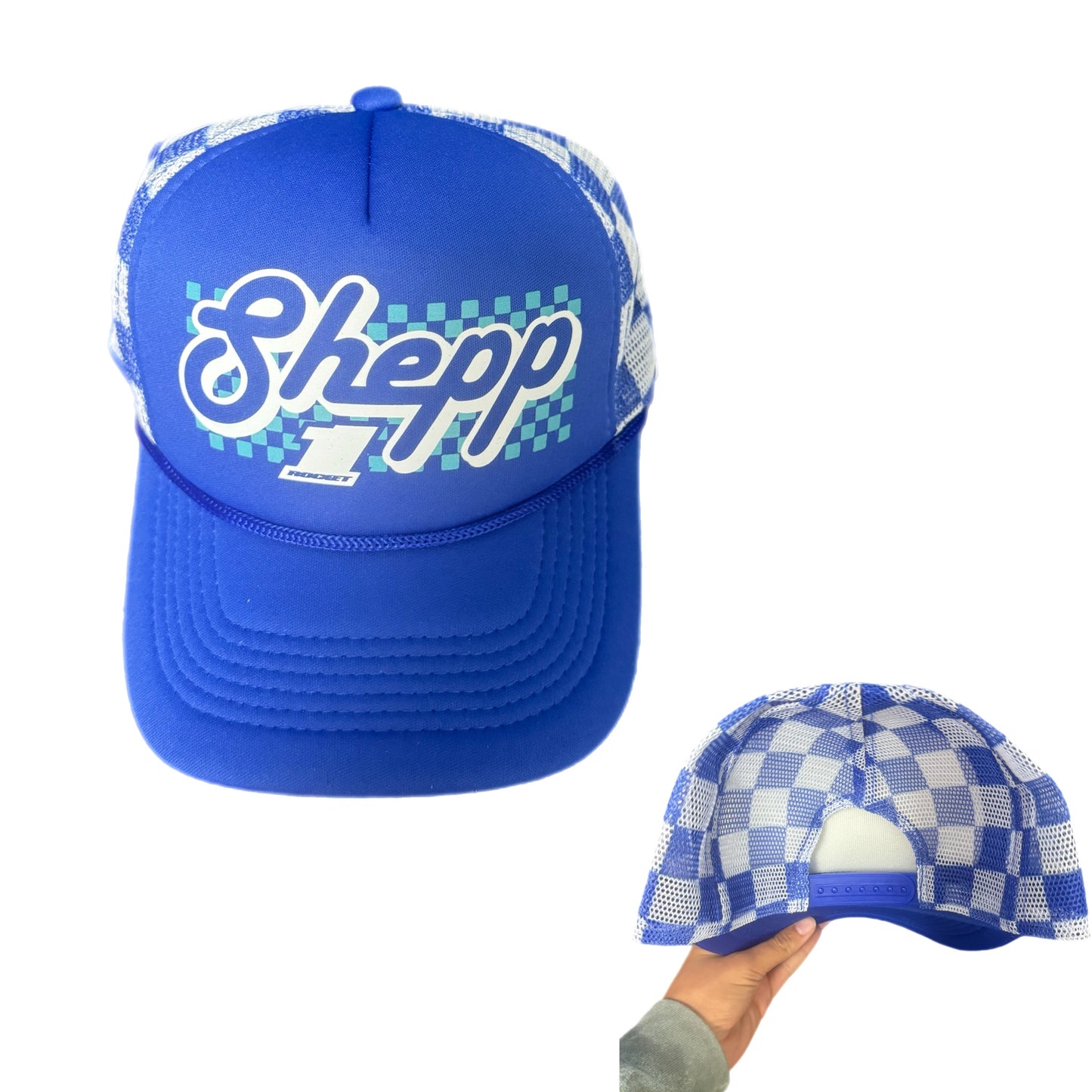 2025 - "BSHEPP X ROCKET1" BLUE CHECKERED HAT