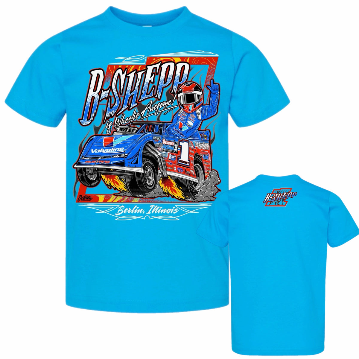 2026 - ROCKET1 x BSHEPP | YOUTH | "WHEELIE FAST" TEE (MULTIPLE COLORS AVAILABLE).