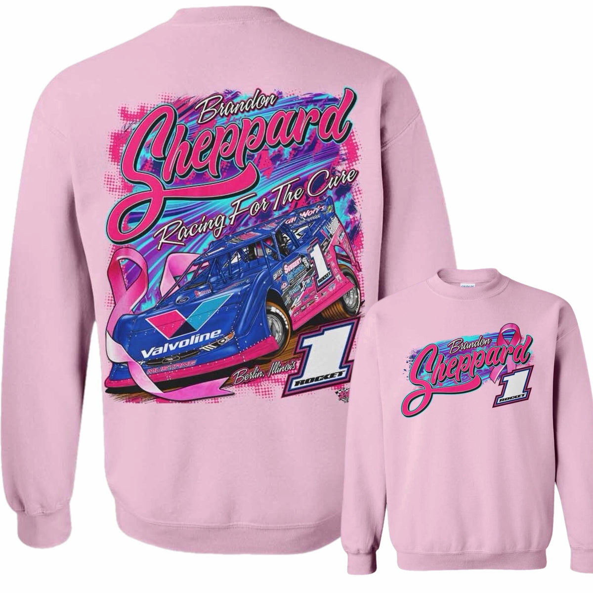 2026 - ROCKET1 x BSHEPP "RACING FOR A CURE" CREWNECK