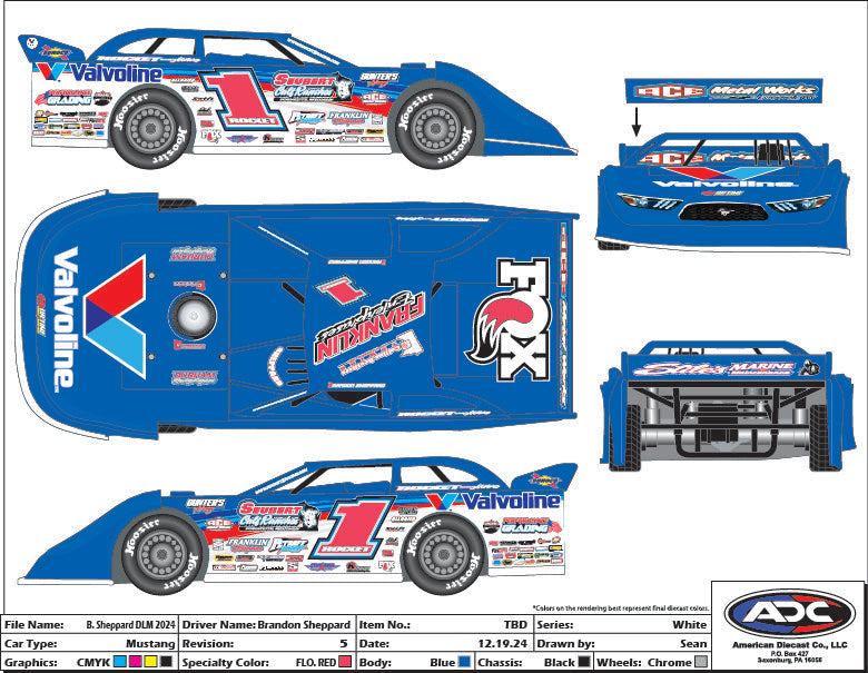2025 - ADC "ROCKET1 RACING x BSHEPP" DIECAST (READY TO SHIP)