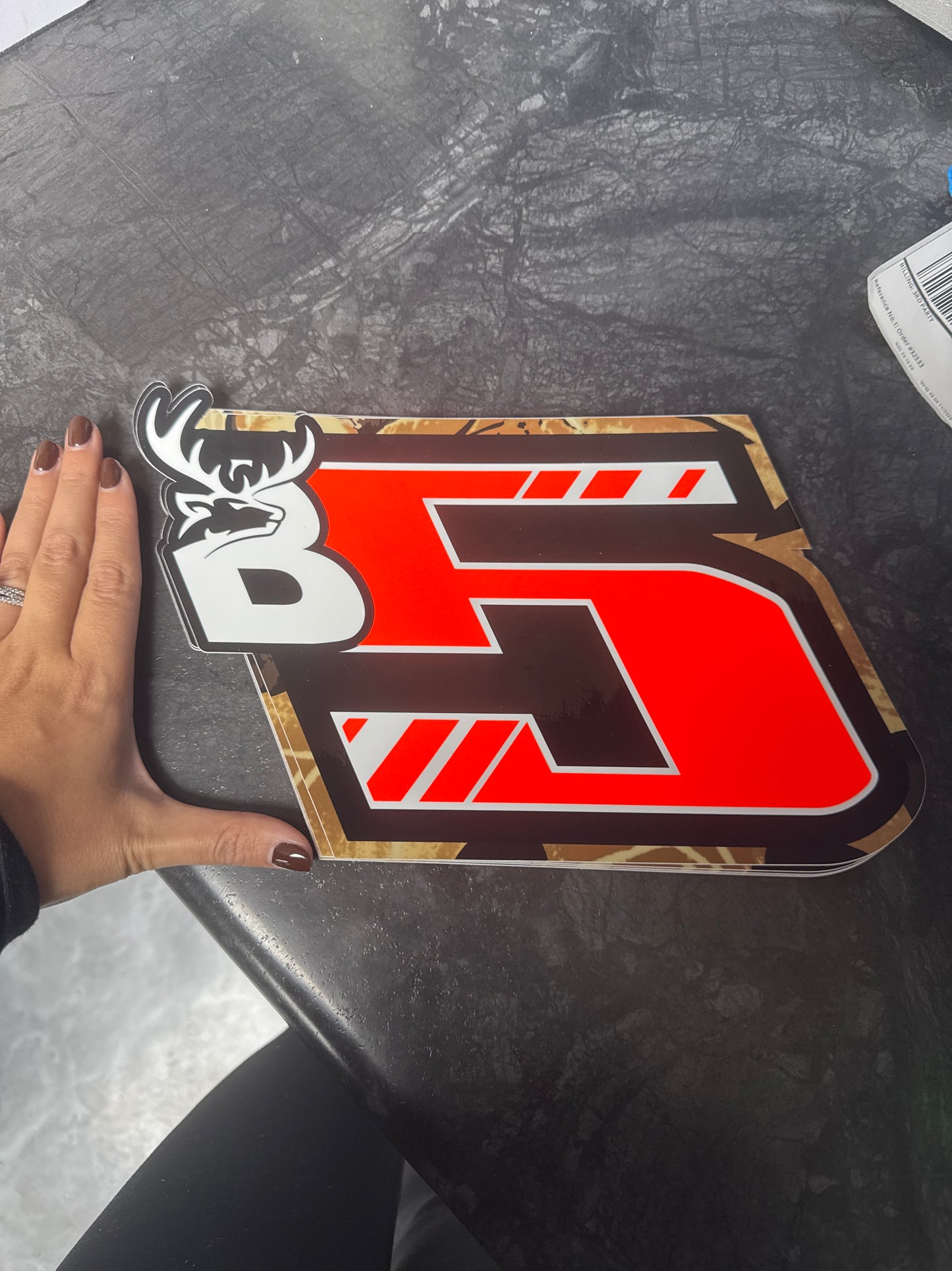 2025 - FLO RED / CAMO B5 XL DECAL