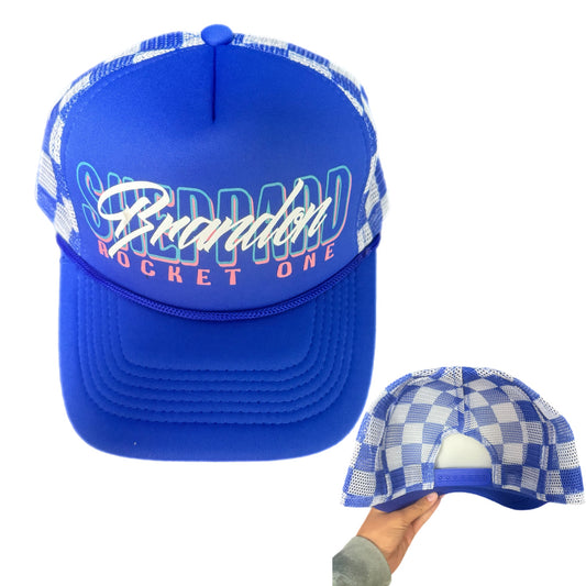 2025 - "BSHEPP X ROCKET1" BLUE & PINK CHECKERED HAT