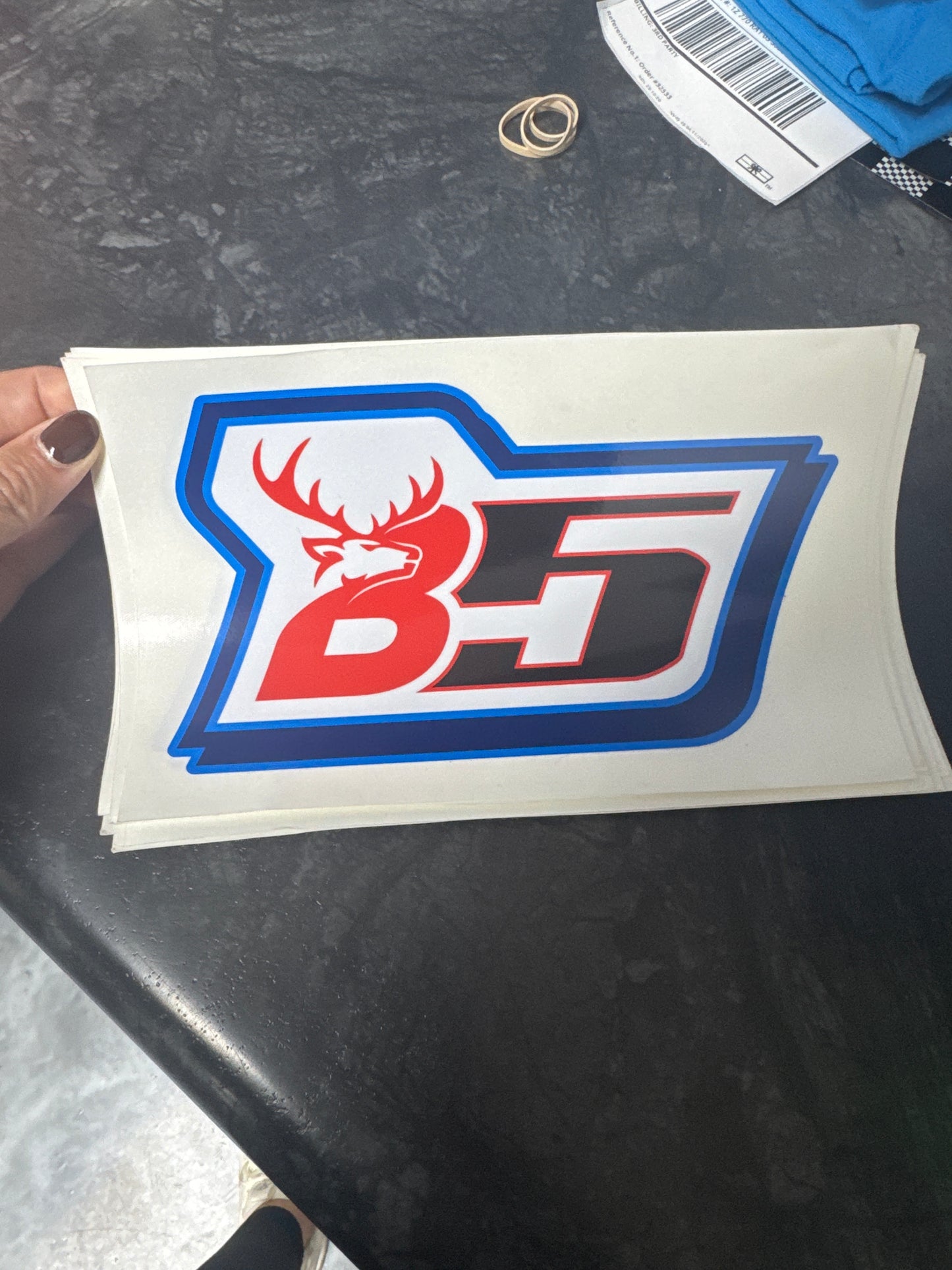 2025 - RED WHITE BLUE B5 LOGO LARGE DECAL