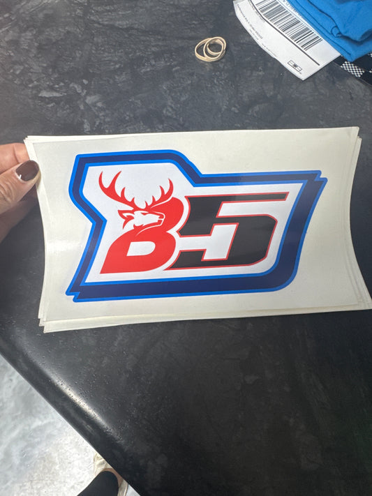 2025 - RED WHITE BLUE B5 LOGO LARGE DECAL