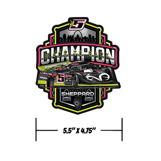 ** PRE-ORDER ** | DOME 2025: DECAL (2) BACK TO BACK CHAMPION