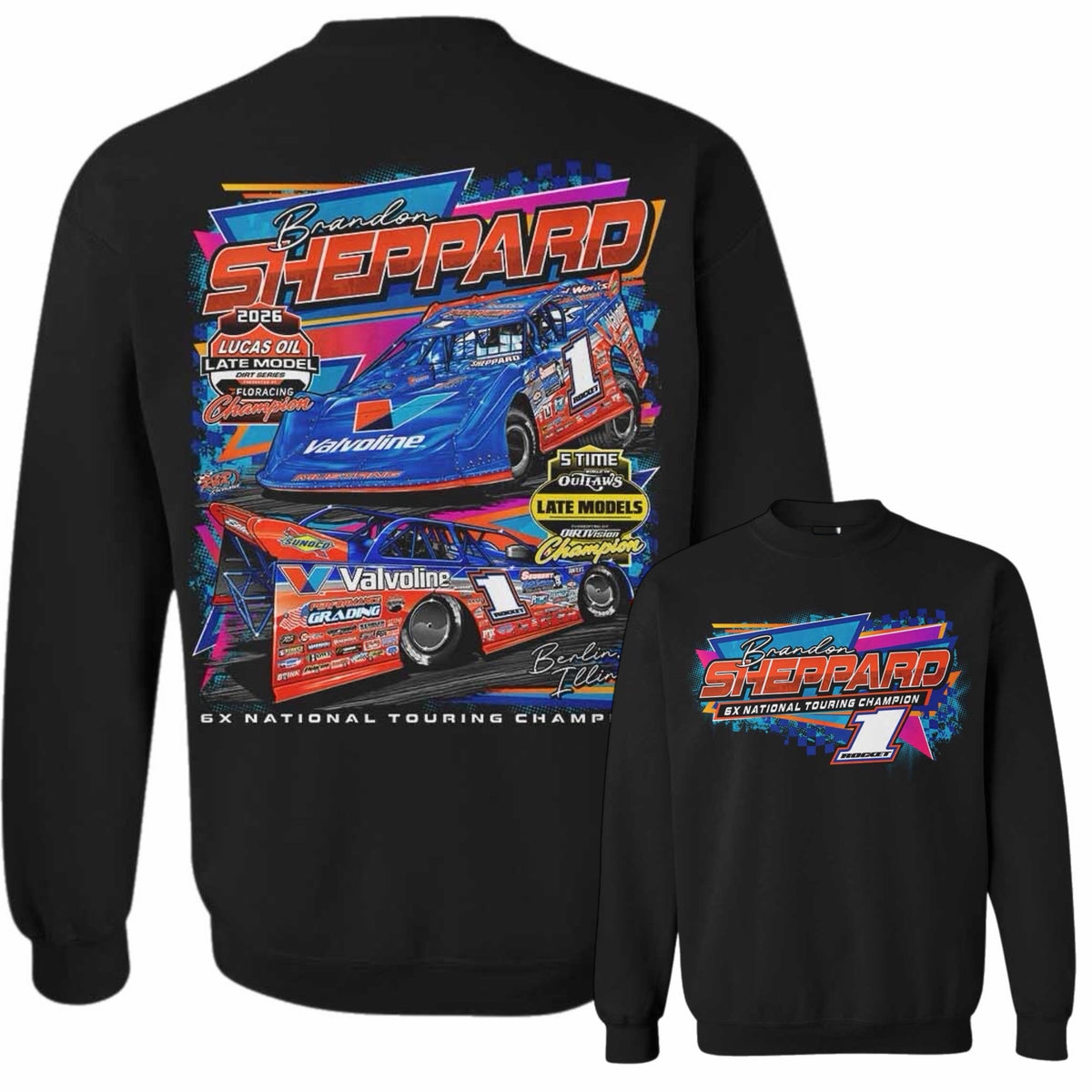 ***PRE-ORDER*** "6X NATIONAL TOURING CHAMPION" CREWNECK (MULTIPLE COLORS).