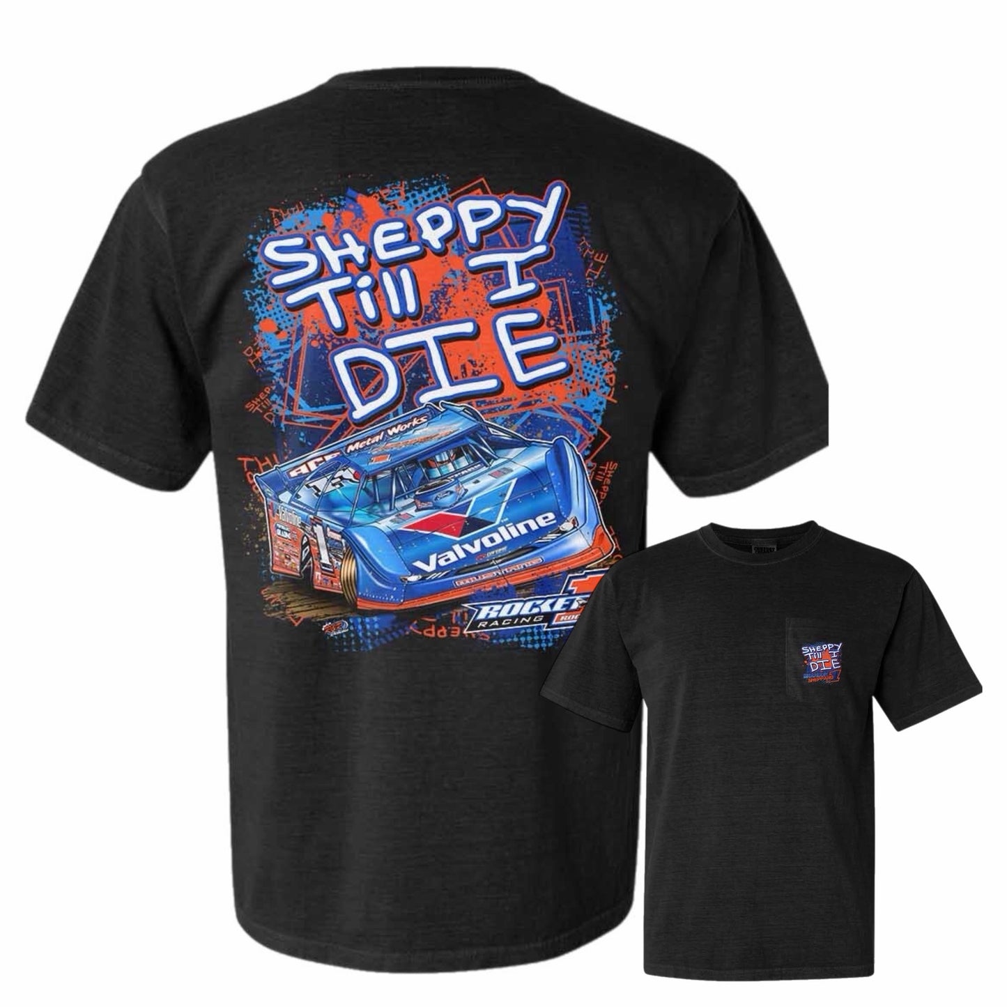 **PRE-ORDER** 2026 - ROCKET1 x BSHEPP | "SHEPPY TILL I DIE" POCKET TEE (MULTIPLE COLORS).