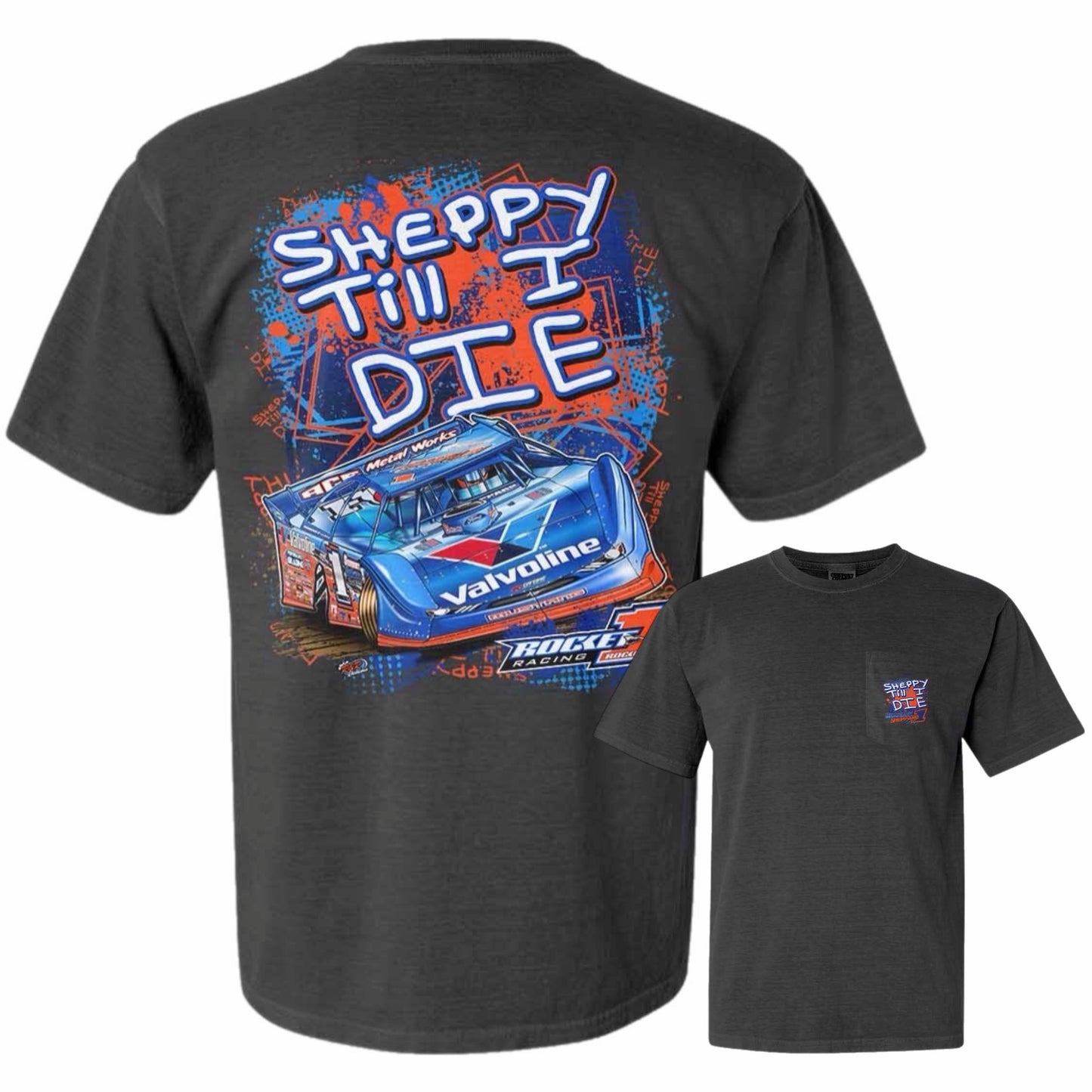 **PRE-ORDER** 2026 - ROCKET1 x BSHEPP | "SHEPPY TILL I DIE" POCKET TEE (MULTIPLE COLORS).