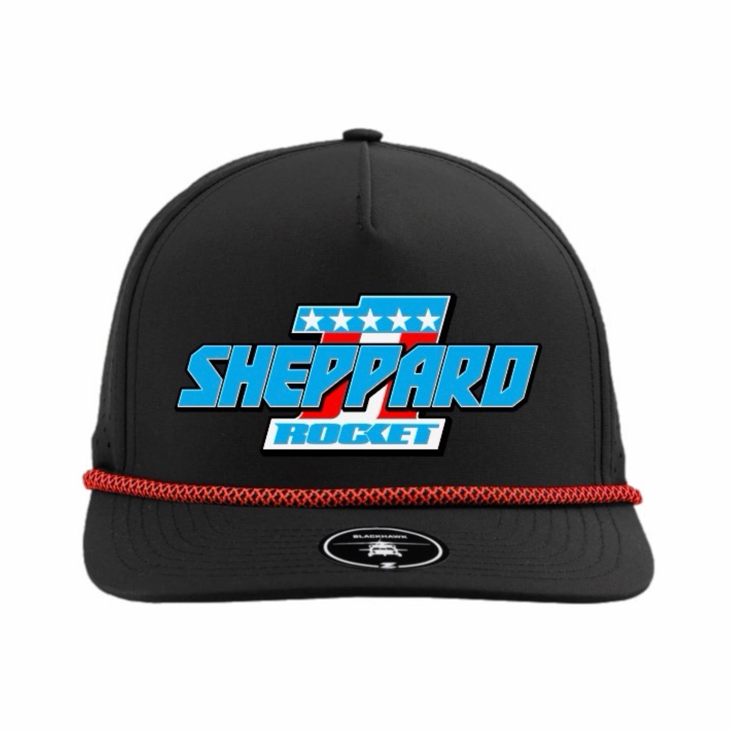 2026 - BSHEPP x ROCKET1 FLAG 1 - ZAPPED RED BLACK CHAINLINK ROPE HAT.