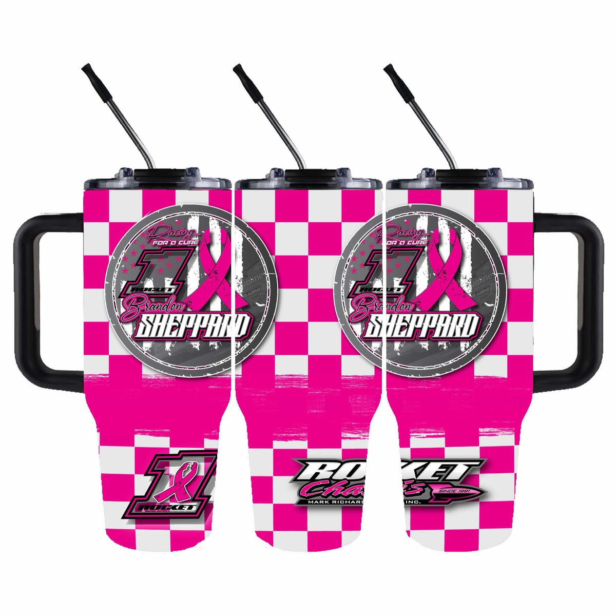 2026- "BSHEPP x ROCKET1 RACING FOR A CURE" 40 OZ CUP WITH HANDLE