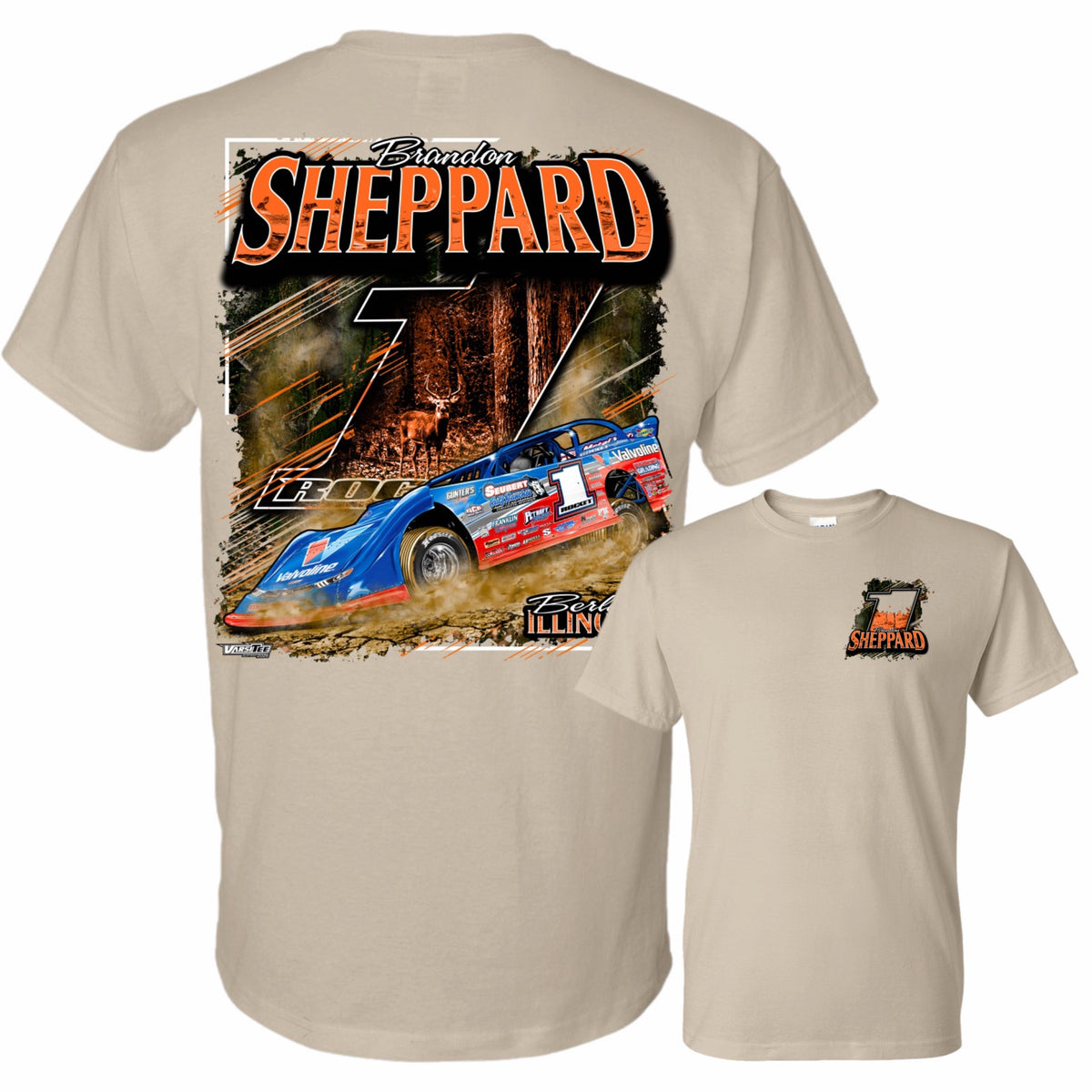 2026 - ROCKET1 x BSHEPP | "DIRT TRACKS & DEER" TEE (MULTIPLE COLORS)