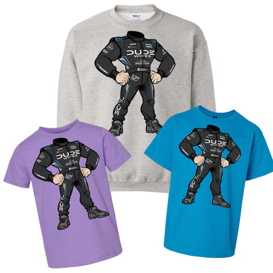 2024 - "DUDE WIPES FIRESUIT" YOUTH TEE | CREWNECK