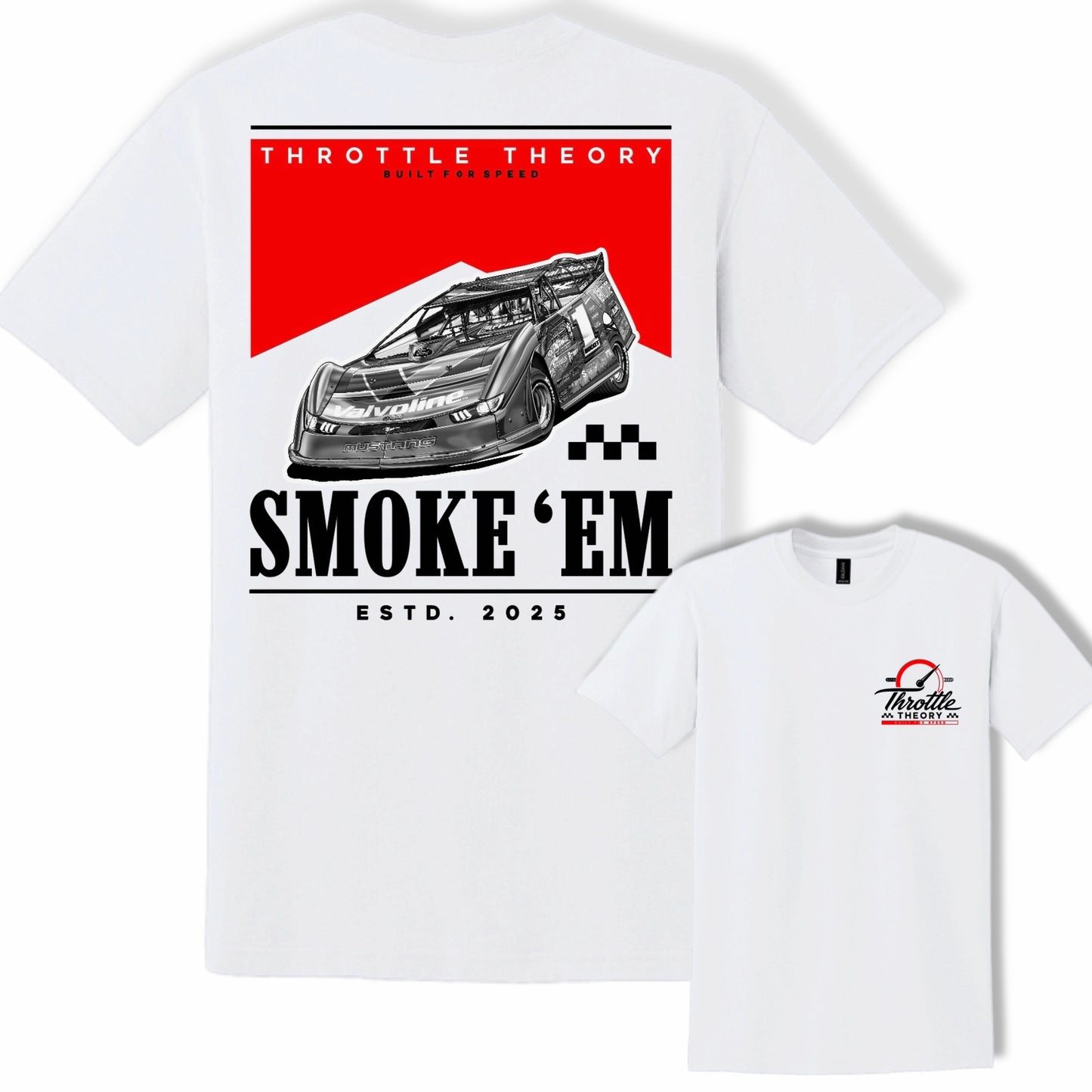 2026 - THROTTLE THEORY x ROCKET1 "SMOKE EM'" TEE (MULTIPLE COLORS).