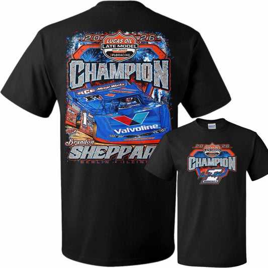 ***PRE-ORDER*** 2026 "LUCAS OIL CHAMPION" SILVER FLAKE TEE (MULTIPLE COLORS).