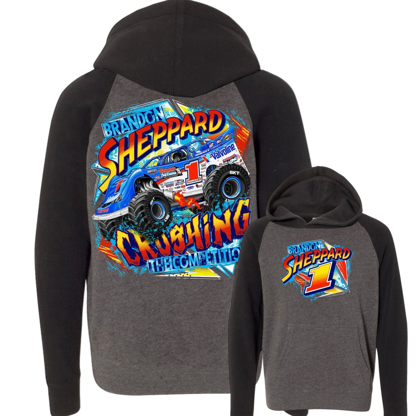 2025 -  YOUTH "ROCKET1 x BSHEPP" MONSTER TRUCKIN' HOODIE