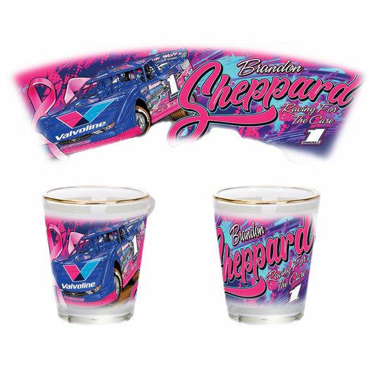 2026- "BSHEPP x ROCKET1 RACING FOR A CURE" GOLD RIM SHOT GLASS