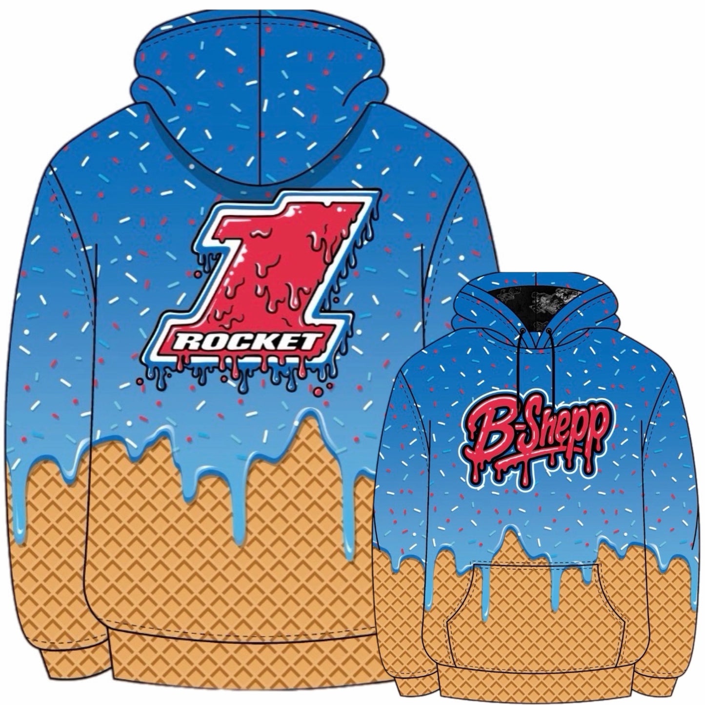 2026: BSHEPP x ROCKET1 "DIRT TRACK DRIP" SUBLIMATION HOODIE (EST. SHIP DATE 03/09).
