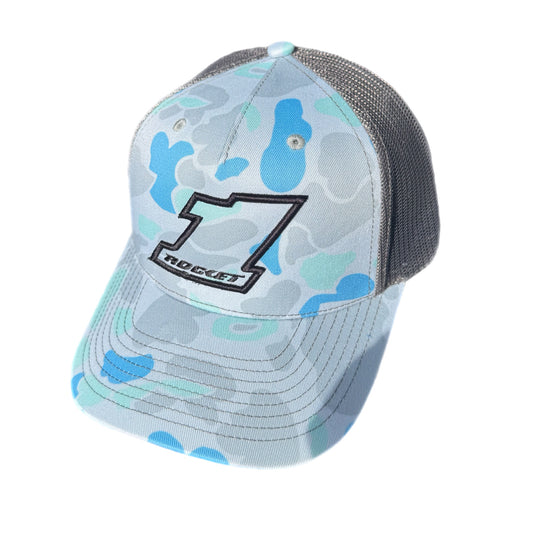 2025 - "BSHEPP X ROCKET1" BLUE / BLACK CAMO HAT.